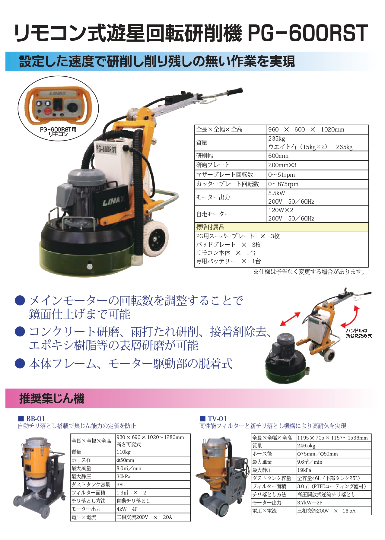 ライナックス 床研削機 K-60ST(エンジン式) | 下地を科学するライナックス