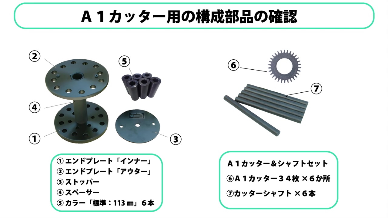 構成部品の確認