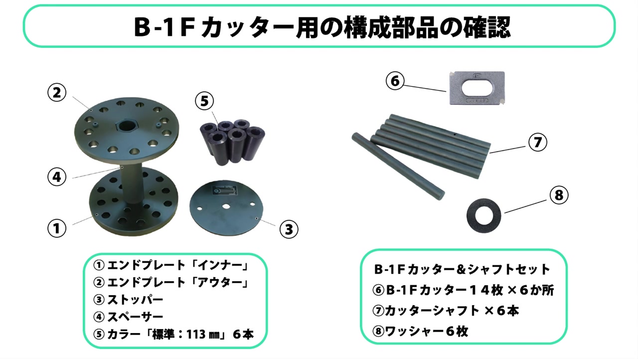 構成部品の確認