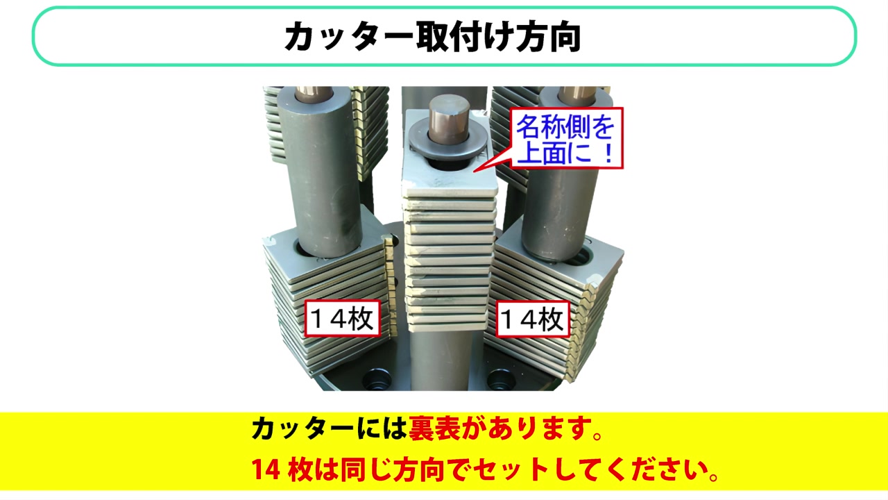カッターの向き