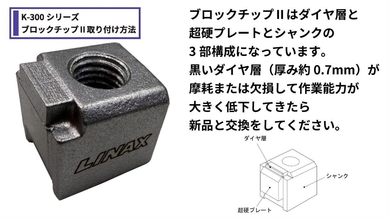 ブロックチップIIの構成と交換時期
