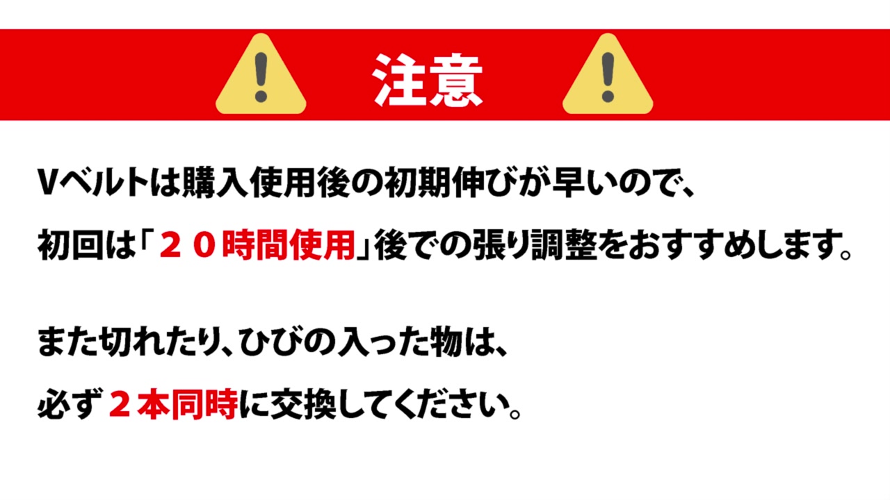 作業前の注意